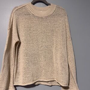 Chic Cream Crew Neck Sweater